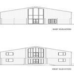 East & west elevation plan for barn